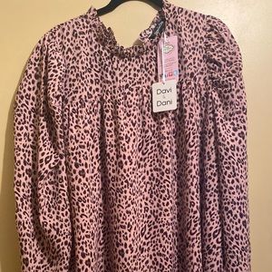 BRAND NEW pink leopard dress with tags